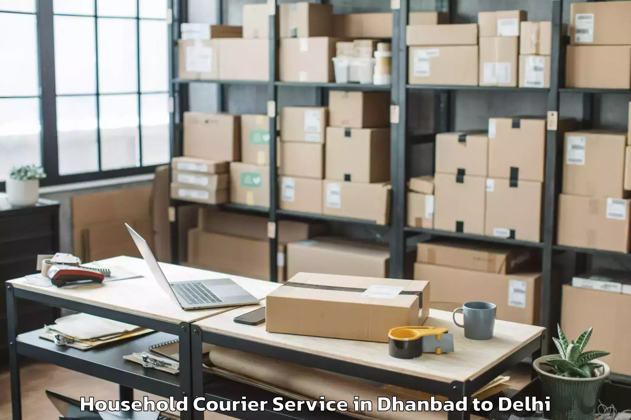 Efficient Dhanbad to Delhi Household Courier